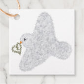 Niedliche Taube mit Olivenkranz Neujahr Geschenkanhänger (Vorderseite)