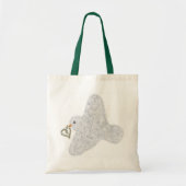 Niedliche Taube mit Olivenkranz Neujahr Tragetasche (Vorne)