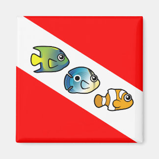 Niedliche Tauchflagge Magnet