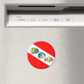 Niedliche Tauchflagge Magnet (In Situ (Geschirrspüler))