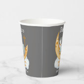 Niedliche Taufe Baby Pinguin und Moon Paper Cups Pappbecher (Rechts)
