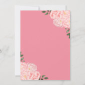 Niedliche Taufe der Rosenmädchen - Einladung (Rückseite)