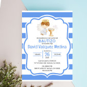 Niedliche Taufe des Angel Boy auf Spanisch Einladung