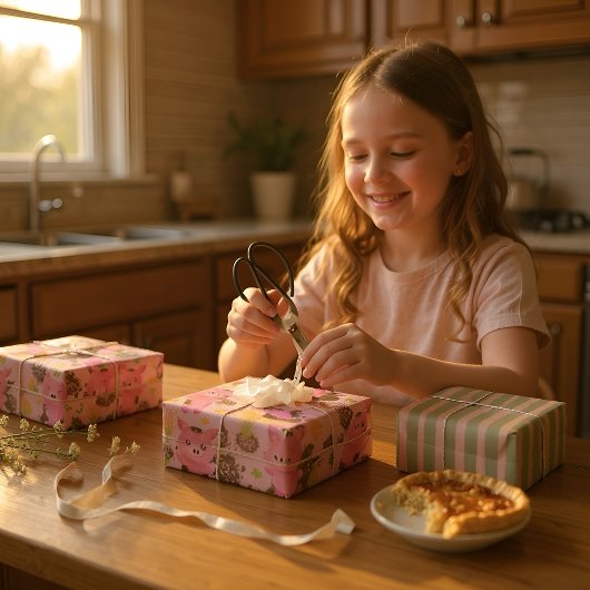 Niedliche Taumelbadefarm Geschenkpapier Set