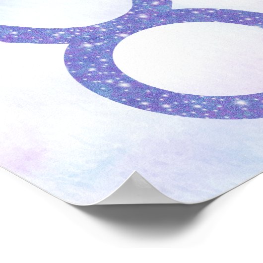 Niedliche Taurus Astrologie Unterzeichnung Custom  Poster (Ecke)