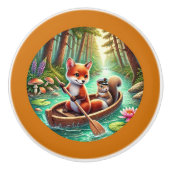 Niedliche Teacup-Tierfreunde Keramikknauf (Vorderseite)