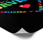 Niedliche Team Food Services-Wertschätzung zurück Poster (Ecke)