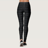 Niedliche Techno Text Typografie Leggins (Rückseite)