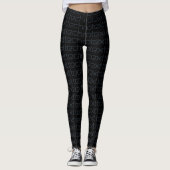 Niedliche Techno Text Typografie Leggins (Vorderseite)