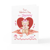 Niedliche Teddy auf Baby Girl's 1.