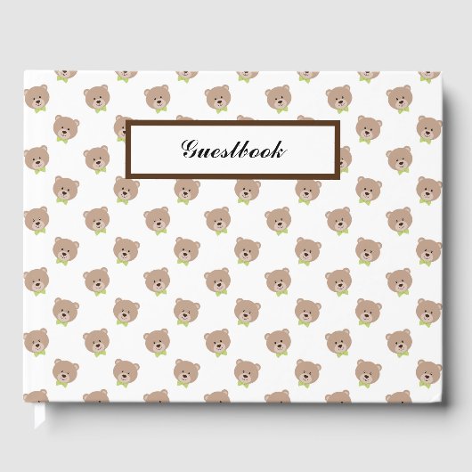 NIEDLICHE TEDDY-BAR-FÄHIGKEITEN MIT GRÜNEN KÖRPERN GÄSTEBUCH (Vorderseite)