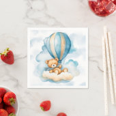 Niedliche Teddy Bär Hot Air Balloons Boy Baby Dusc Serviette (Beispiel)