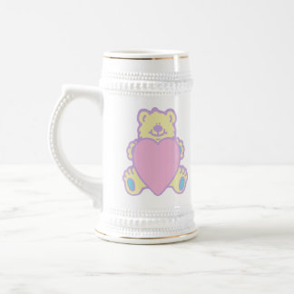 Niedliche Teddy Bär Liebe Herz Bierglas
