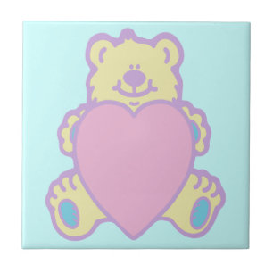 Niedliche Teddy Bär Liebe Herz Fliese