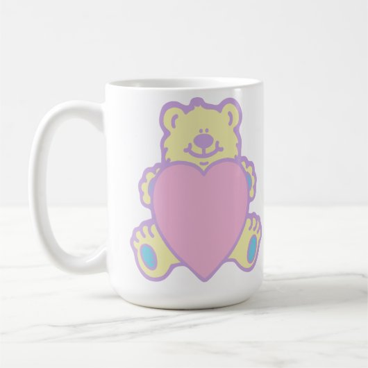 Niedliche Teddy Bär Liebe Herz Kaffeetasse (Links)