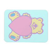Niedliche Teddy Bär Liebe Herz Magnet (Horizontal)