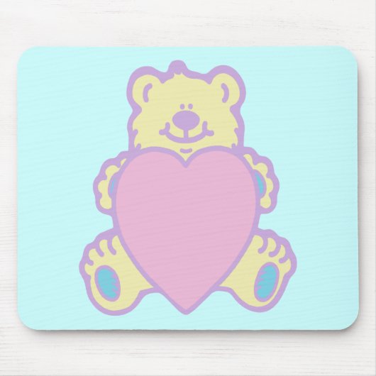 Niedliche Teddy Bär Liebe Herz Mousepad (Vorne)