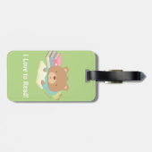 Niedliche Teddy Bar Lieben für Reisen Gepäckanhänger (Rückseite horizontal)