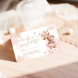 Niedliche Teddy Bären Balloons Wie groß ist Mama's Begleitkarte