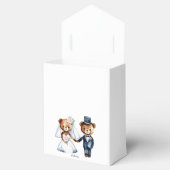 Niedliche Teddy Bären Brautpaare Hochzeit danke Geschenkschachtel (Geöffnet)