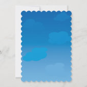 Niedliche Teddy Bären Piloten Flugzeug Geschlecht Einladung (Rückseite)