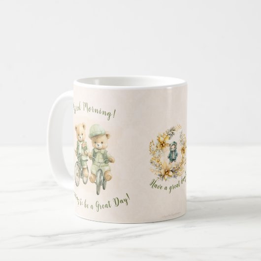 Niedliche Teddy-Bären-Tasse - Es wird ein großer T Kaffeetasse (Vorderseite Links)