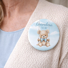 Niedliche Teddy-Bärendusche Button