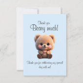 Niedliche Teddy Bärengebärmutter Geburtstag Dankeskarte (Vorderseite)