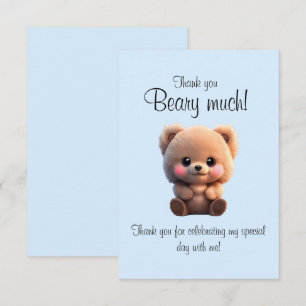 Niedliche Teddy Bärengebärmutter Geburtstag Dankeskarte