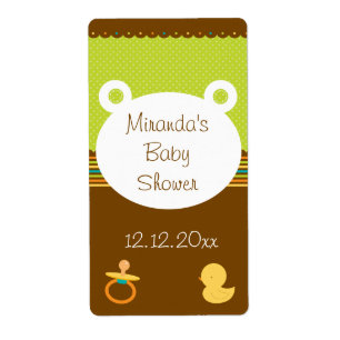 Niedliche Teddy-Bärn-Baby-Duschen-Aufkleber