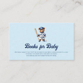 Niedliche Teddy Baseball-Bücher für Babyfütterung Begleitkarte