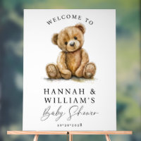 Niedliche Teddy Bear Baby Dusche Akryllische Begrü