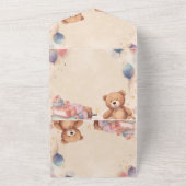 Niedliche Teddy Bear Baby Dusche All In One Einladung (Außenbereich)