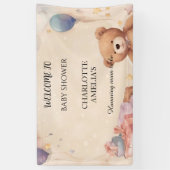 Niedliche Teddy Bear Baby Dusche Banner (Vertikal)