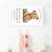 Niedliche Teddy Bear Baby Dusche Begrüßungszeichen Banner (Insitu)