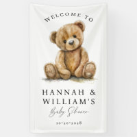 Niedliche Teddy Bear Baby Dusche Begrüßungszeichen