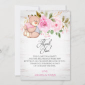 Niedliche Teddy Bear Baby Dusche Danke Karte (Vorderseite)