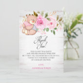 Niedliche Teddy Bear Baby Dusche Danke Karte (Stehend Vorderseite)