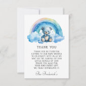 Niedliche Teddy Bear Baby Dusche Danke Karte (Vorderseite)