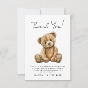 Niedliche Teddy Bear Baby Dusche Dankeskarte