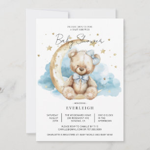 Niedliche Teddy Bear Baby Dusche Einladung