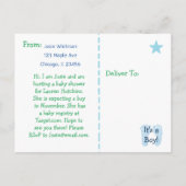 Niedliche Teddy Bear Baby Dusche Einladung (Rückseite)