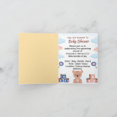 Niedliche Teddy Bear Baby Dusche Einladung (Innenseite)