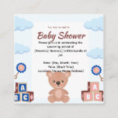 Niedliche Teddy Bear Baby Dusche Einladung (Vorderseite)