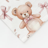Niedliche Teddy Bear & Baby Dusche Fleecedecke (Ecke)