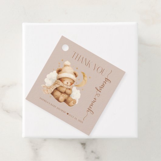 Niedliche Teddy Bear Baby Dusche Geschenkanhänger (Beispiel)