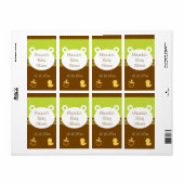 Niedliche Teddy Bear Baby Dusche Labels (Vorne)
