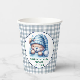 Niedliche Teddy Bear Baby Dusche Pappbecher
