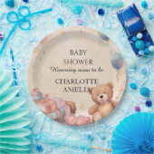 Niedliche Teddy Bear Baby Dusche Pappteller (Party)