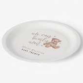 Niedliche Teddy Bear Baby Dusche Pappteller (Schrägansicht)